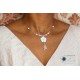 Oreste collier de mariage fleur de nacre et perles en cristal