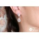 Soane rose gold boucles d'oreilles mariage strass et gouttes, bijoux mariées, clous d'oreilles oxyde de zirconium