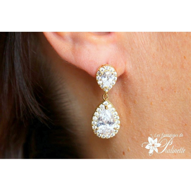 EVER FAITH Boucles d'oreilles en Cristal Strass Banquet Long Lustre Pendaison Boucles d'oreilles pour Femme Mariage Prom Mariée Bleu