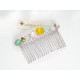 Peigne cheveux cabochons en cristal multicolore, bijoux intemporels, bijoux en cristal