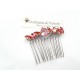 Peigne cheveux cabochons en cristal multicolore, bijoux intemporels, bijoux en cristal