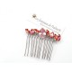 Peigne cheveux cabochons en cristal multicolore, bijoux intemporels, bijoux en cristal