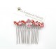 Peigne cheveux cabochons en cristal multicolore, bijoux intemporels, bijoux en cristal