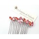 Peigne cheveux cabochons en cristal multicolore, bijoux intemporels, bijoux en cristal