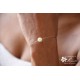 Bracelet de mariage une perle solitaire d'eau douce fil de nylon