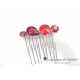 Alaman peigne en cristal rouge bijoux intemporels