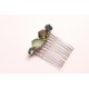 Peigne en cristal vert Alaman, accessoire de coiffure, bijou intemporel