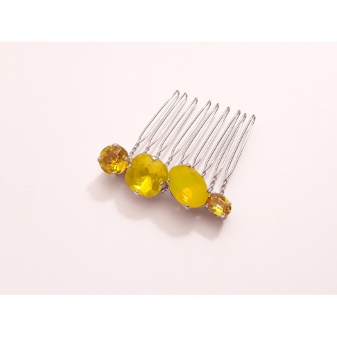 Peigne intemporel en cristal jaune n°2 Alaman