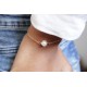 Bracelet plaqué or gold filled perle de culture solitaire