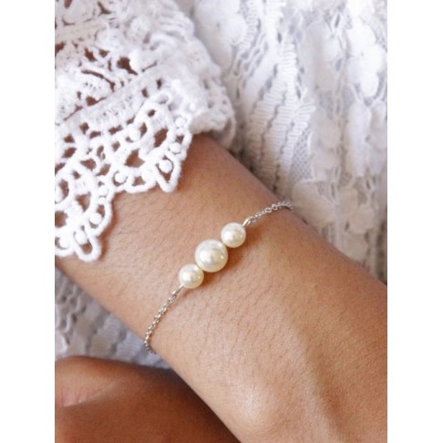 Bracelet de mariage dégradé de perles