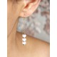 Bijoux mariage boucles d'oreilles Maéline en plaqué or et cristal blanc opal