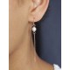 Longues boucles d'oreilles mariage rose gold  filled et perles de culture Perry