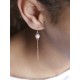 Longues boucles d'oreilles mariage rose gold  filled et perles de culture Perry