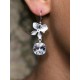 Boucles d'oreilles orchidées et cristal, bijoux mariage, bijoux intemporels