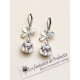 Boucles d'oreilles orchidées et cristal, bijoux mariage, bijoux intemporels