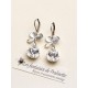 Boucles d'oreilles orchidées et cristal, bijoux mariage, bijoux intemporels