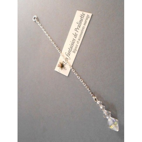 Bijoux de dos mariage Thémis pendentif perles en cristal