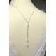 Collier de dos avec fermoir et pendentif de dos amovible