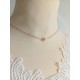 Collier de dos perles rose bijoux mariage gold filled perles de culture 