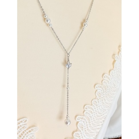 Parure mariage perles et zirconium - Prêt à porter bijoux mariage