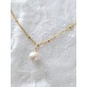 Bijou de mariage collier de mariage chaine boules pendentif perle de culture