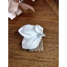 Peigne cheveux mariage pétales et zirconium