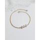 PARURE DE MARIAGE - Collier de dos, bracelet trio de perles, boucles d'oreilles pendantes