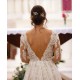 PARURE DE MARIAGE - Collier de dos, bracelet trio de perles, boucles d'oreilles pendantes