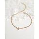 Parure mariage Collier bijoux de dos, boucles d'oreilles, bracelet minimaliste Eden