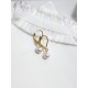 Parure mariage Collier bijoux de dos, boucles d'oreilles, bracelet minimaliste Eden