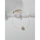 Bracelet de mariage une perle solitaire d'eau douce fil de nylon