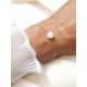 Bracelet de mariage une perle solitaire d'eau douce fil de nylon