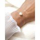 Bracelet de mariage une perle solitaire d'eau douce fil de nylon