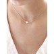 Parure mariage Collier bijoux de dos, boucles d'oreilles, bracelet minimaliste Eden