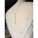 Collier de dos Ethan version courte avec fermoir et pendentif de dos amovible