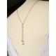 Collier de dos Ethan version courte avec fermoir et pendentif de dos amovible
