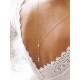 Parure mariage collier de dos Ethan et clous d'oreilles Stany