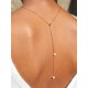 Collier de dos perles rose bijoux mariage gold filled perles de culture 