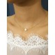 Collier de mariage en gold filled et perle solitaire