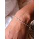 Bracelet minimaliste maille singapour argenté rhodiée