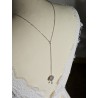 Collier de mariage bijou de dos zirconium hexagonal amovible - Prêt à porter