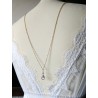 Collier de dos mariage chaîne maille Singapour - Prêt à porter bijoux mariage