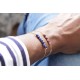 Bracelet en plaqué or et grenat