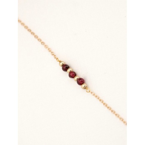 Bracelet en plaqué or et grenat