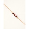 Bracelet en or laminé gold filled et grenat