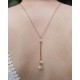 Collier de dos Ethan version courte avec fermoir et pendentif de dos amovible