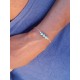 Bracelet porte-bonheur trio de cristal turquoise