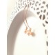 Crochets traversants Nanou gold filled perles d'eaux douce couleur pêche
