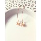 Crochets traversants Nanou gold filled perles d'eaux douce couleur pêche
