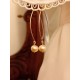 Crochets traversants Nanou gold filled perles d'eaux douce couleur pêche